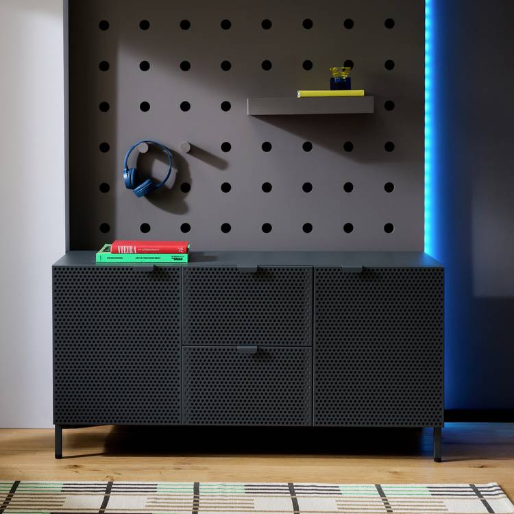 Habitat Landan 2 Drawer Low Unit Chest- Anthracite