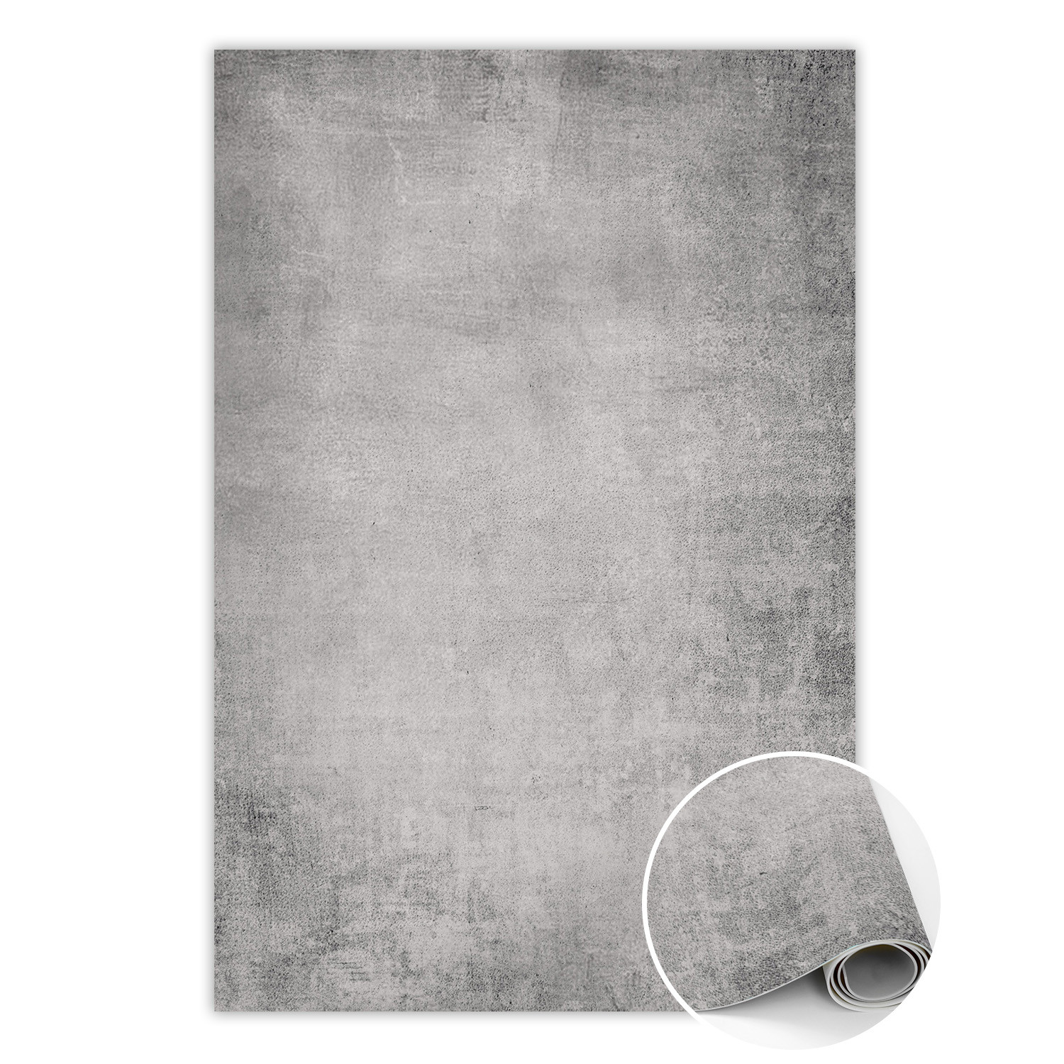 Modny uniwersalny dywan winylowy 60x90 cm - srebrny beton.