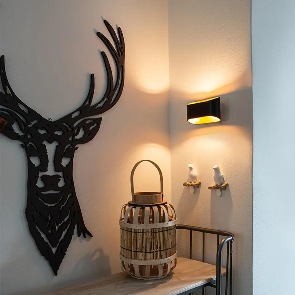 Qazqa wandlamp alone zwart g9