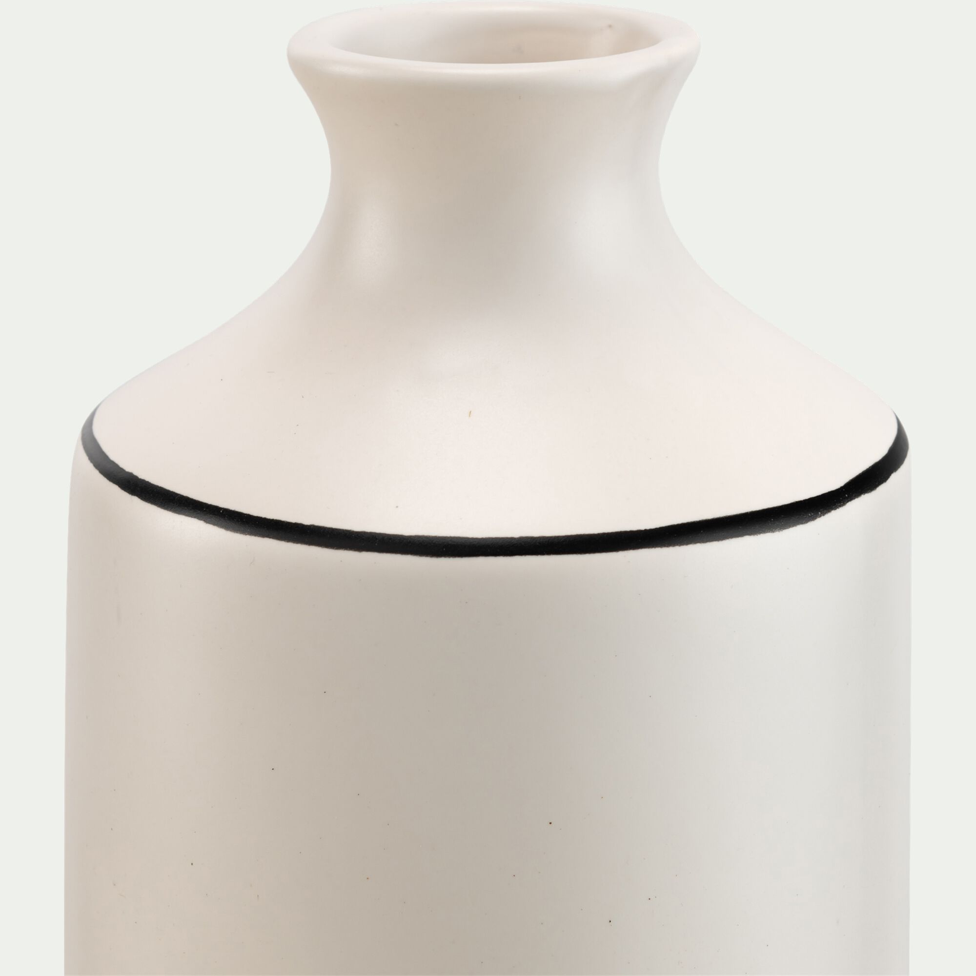 REOTIER - Vase bouteille en faïence H31cm - blanc