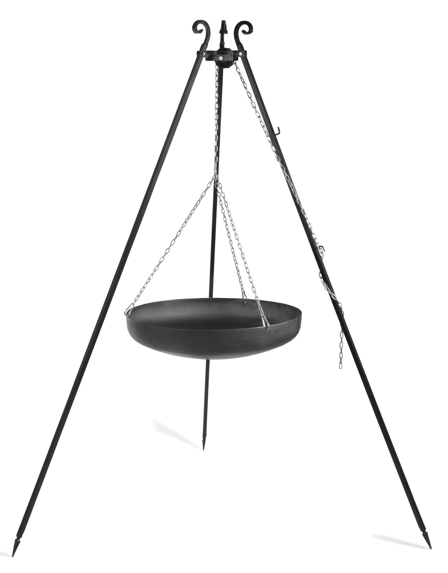 Wok na trójnogu 180 cm, TRIVO, stal naturalna, 60 cm | TYLETEGOTU