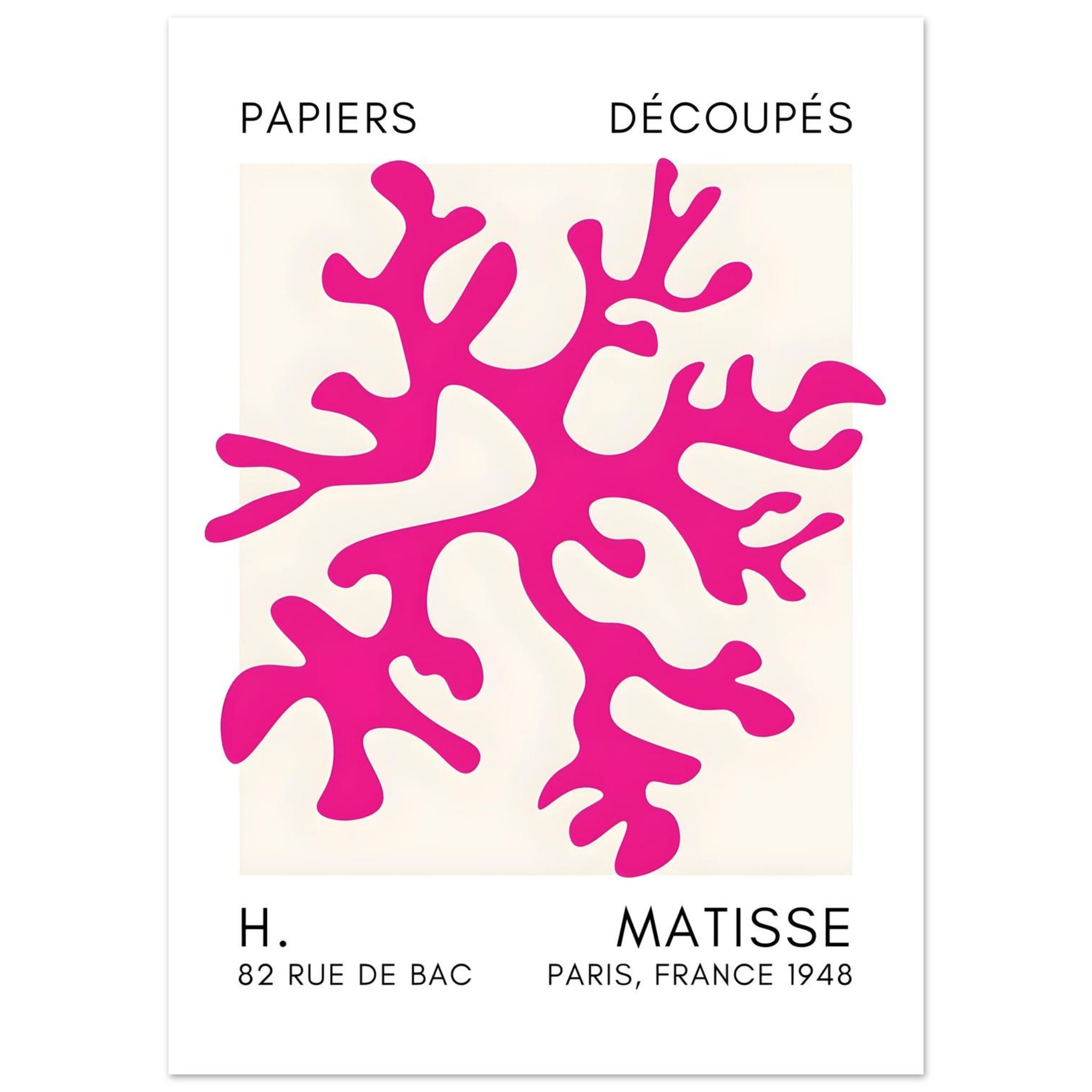 Artfulprints Poster Matisse – Dreamy coral flower pink  - 50x70 cm - Roze