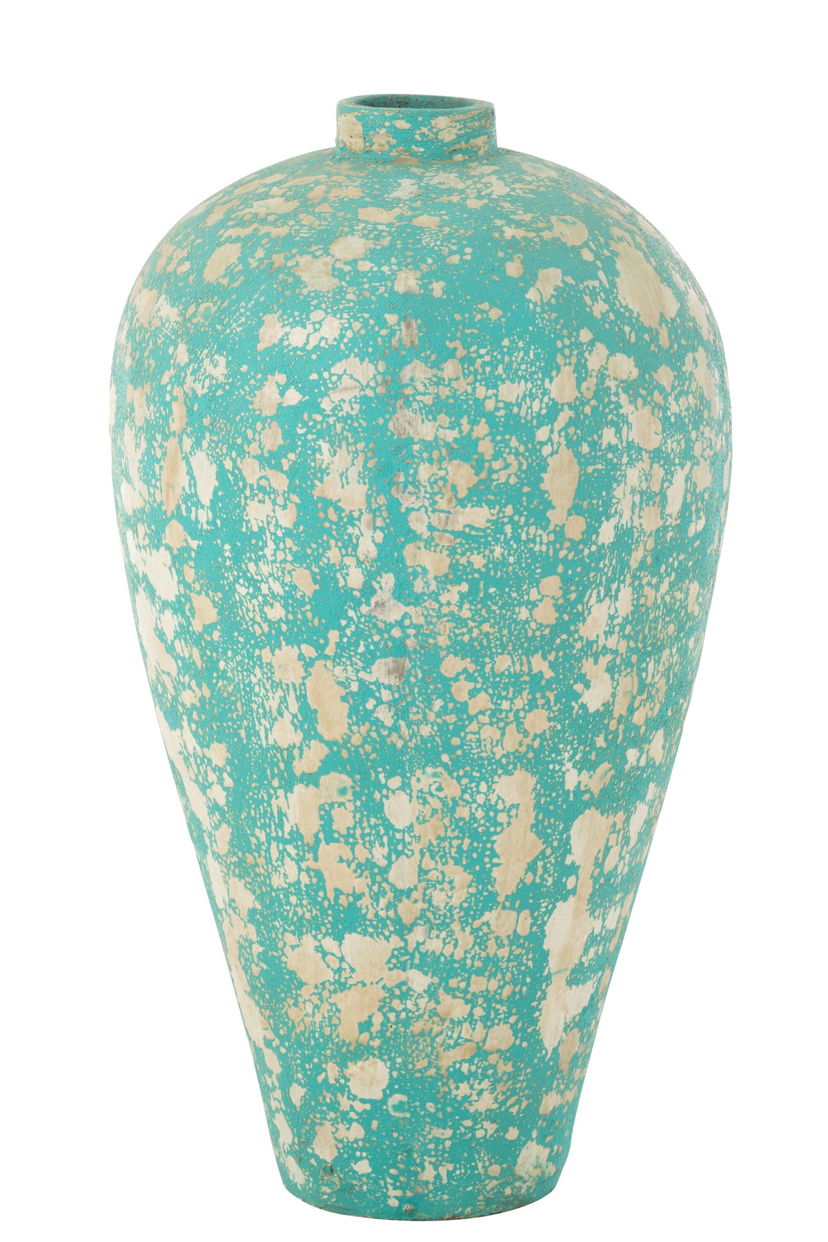 J-Line vaas Pot Antique - cement - azuur - 100 cm hoog