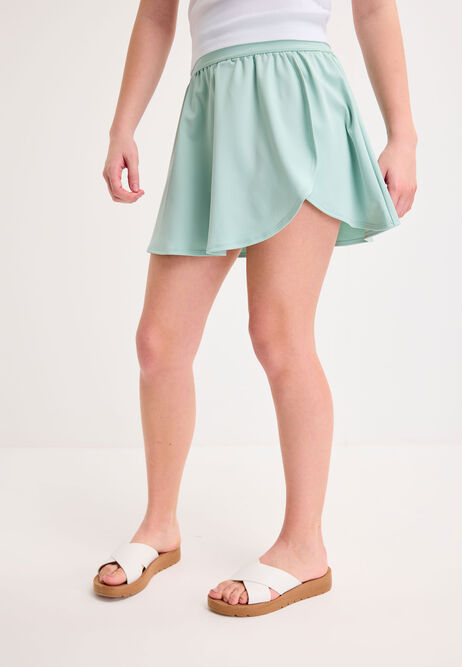 Older Girls Mint Active Wrap Skort