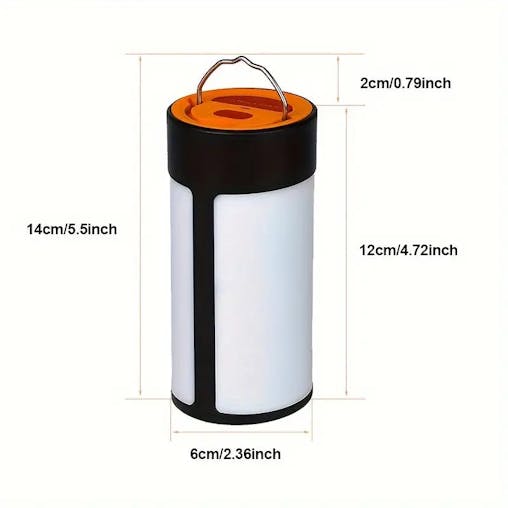 NNETM Rechargeable LED Camping Lantern with 5 Light Modes - Black