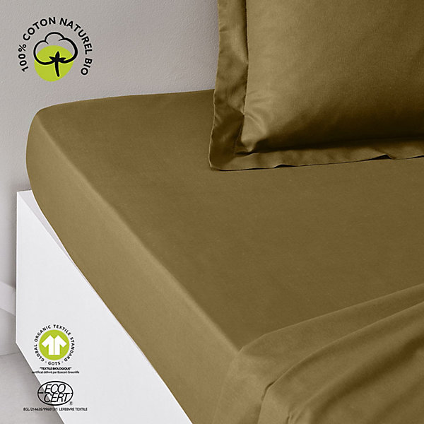 Drap housse 2 places - 100% coton BIO