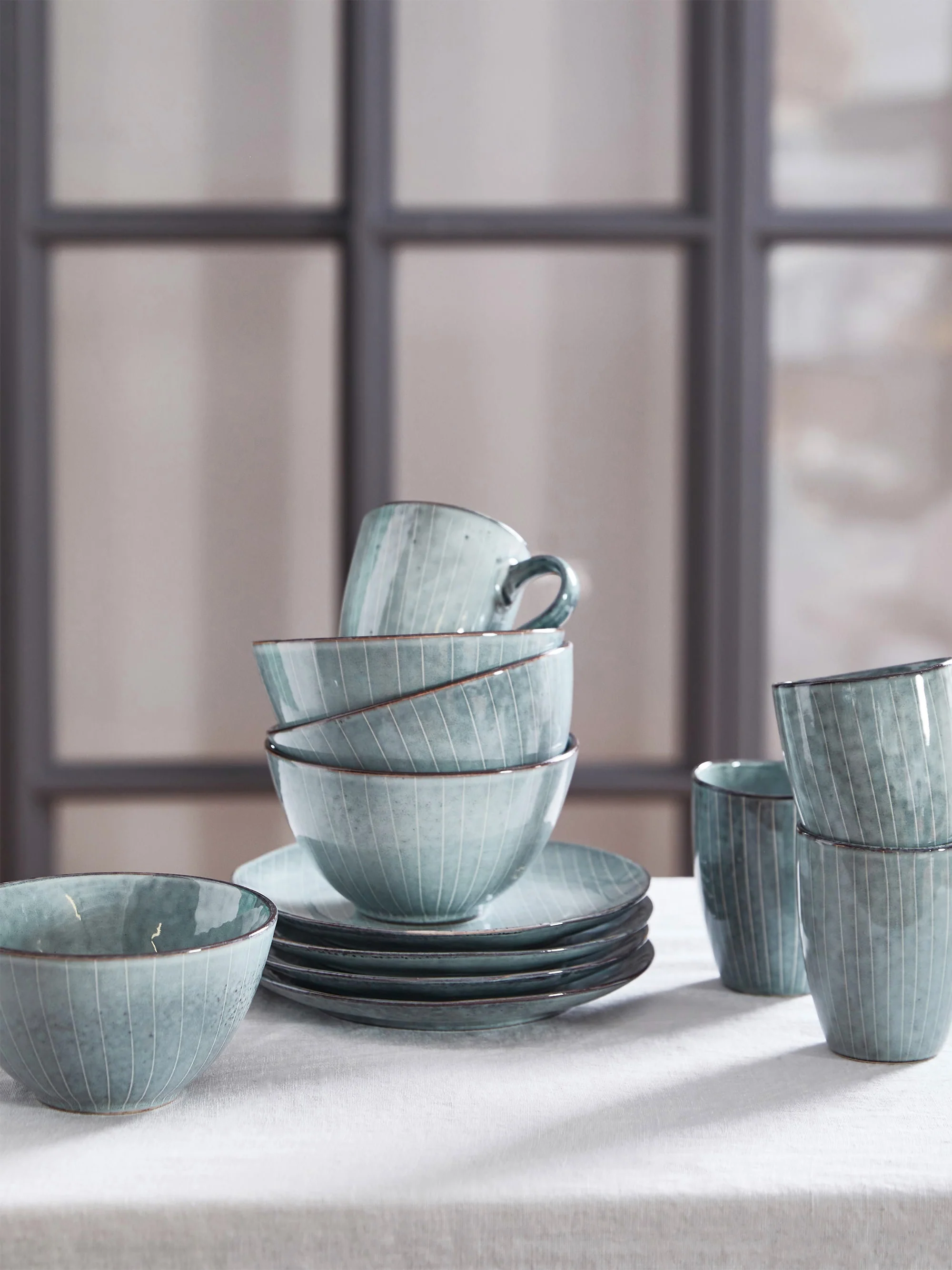 Handgemachte Schälchen Nordic Sea, 4er-Set