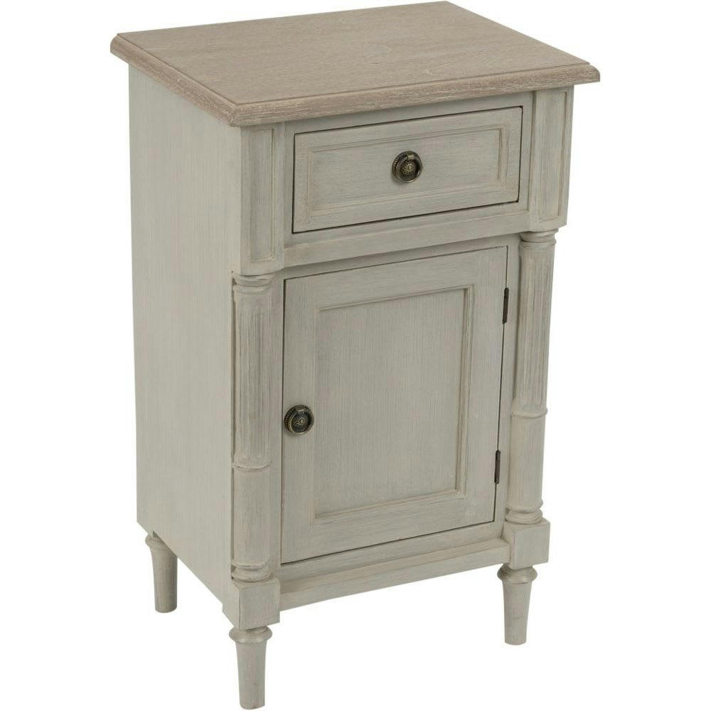 ARSENE - Table de chevet  en bois gris