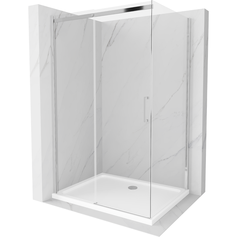 Kabina prysznicowa z brodzikiem Mexen rozsuwana Omega 110x70 transparent
