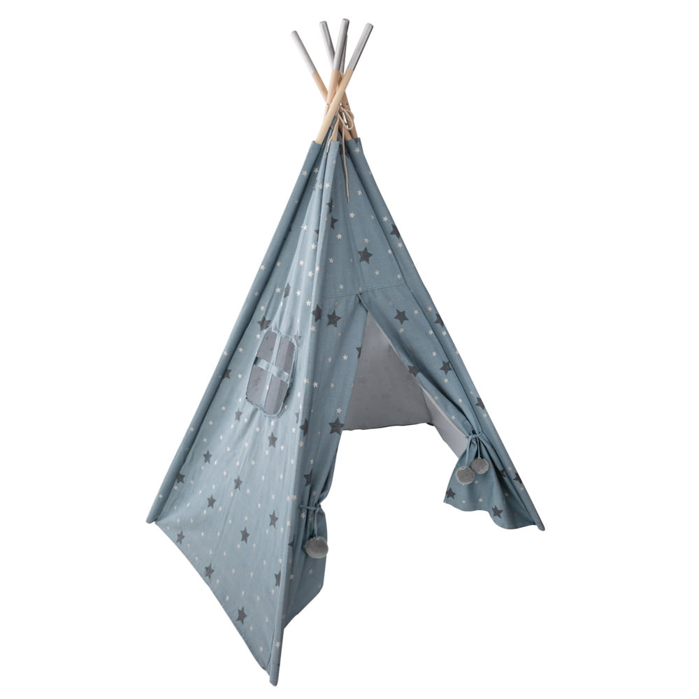 Tenda TIPI azul com estrelas