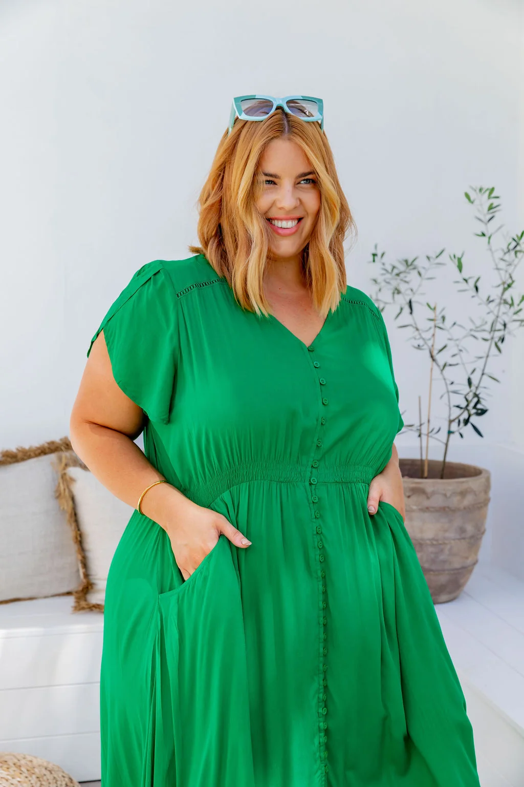 Shayla Maxi Dress in Green