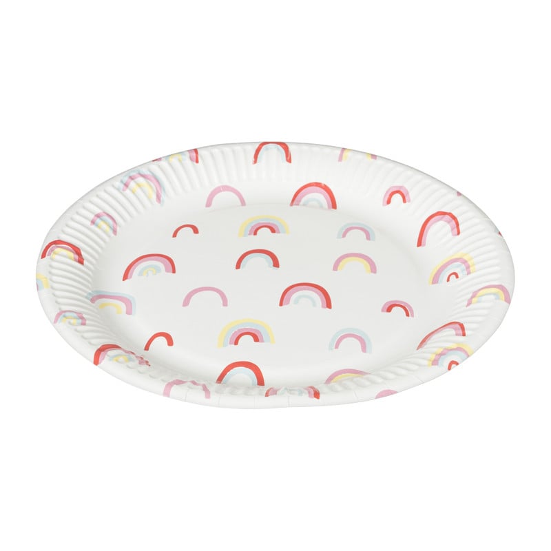 Bord Rainbow - set van 8 - &Oslash;23 cm