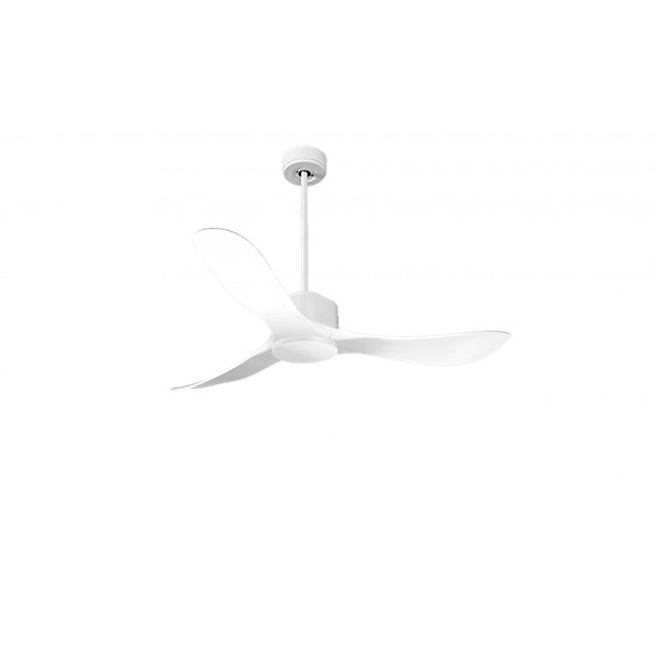 Modulo Regular Exterior - un ventilateur pour extérieur IP44, DC 132 cm Blanc pales abs blanc sans Lumière20 à 35 m²