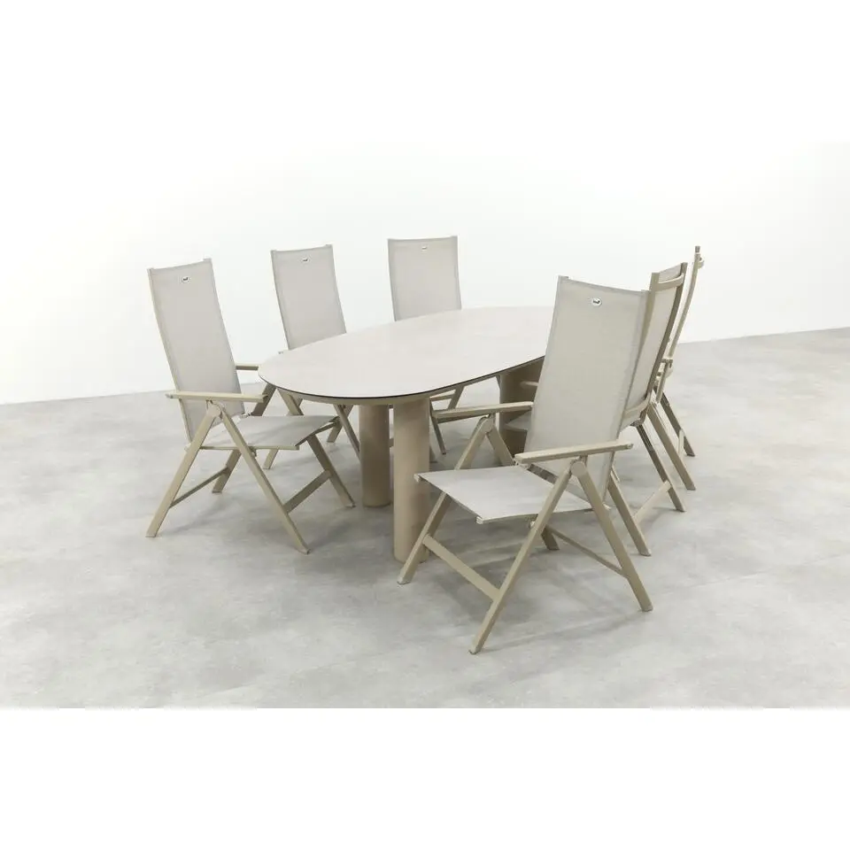 Hartman Napoli/Taste Denia 6-persoons organische verstelbare tuinset