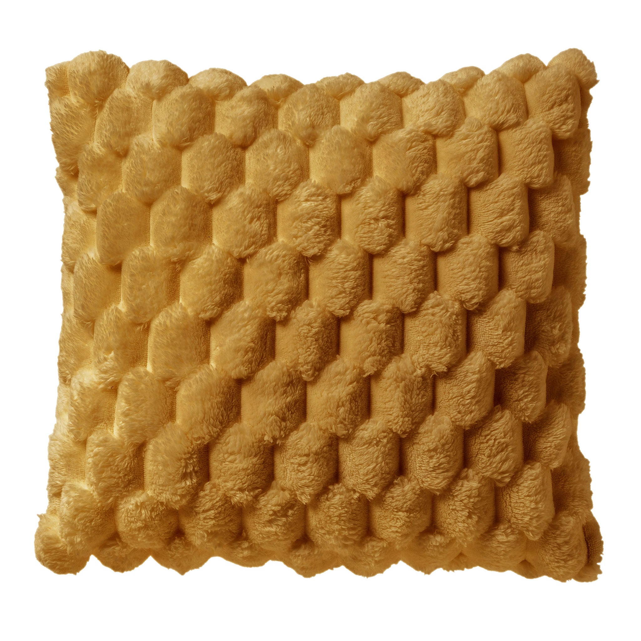 VIVA - sierkussen 45x45 cm - superzacht - 100% gerecycled - Chai Tea - geel