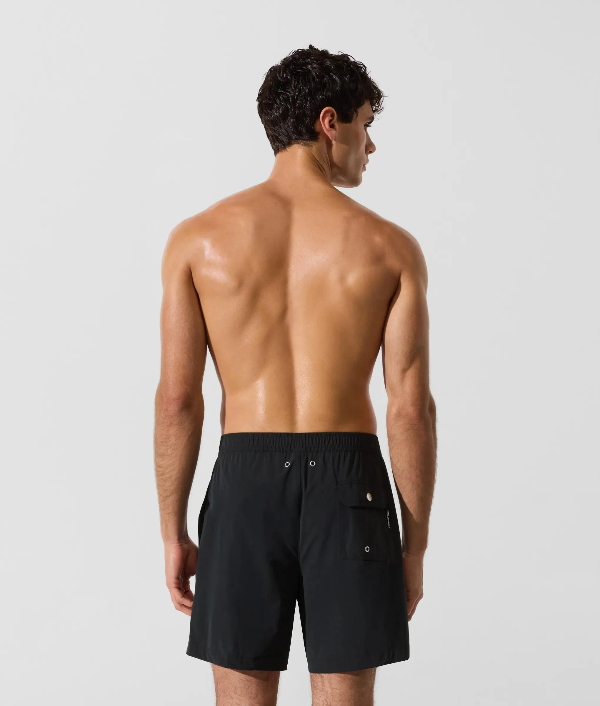 Short de surf extensible de longueur moyenne avec logo
