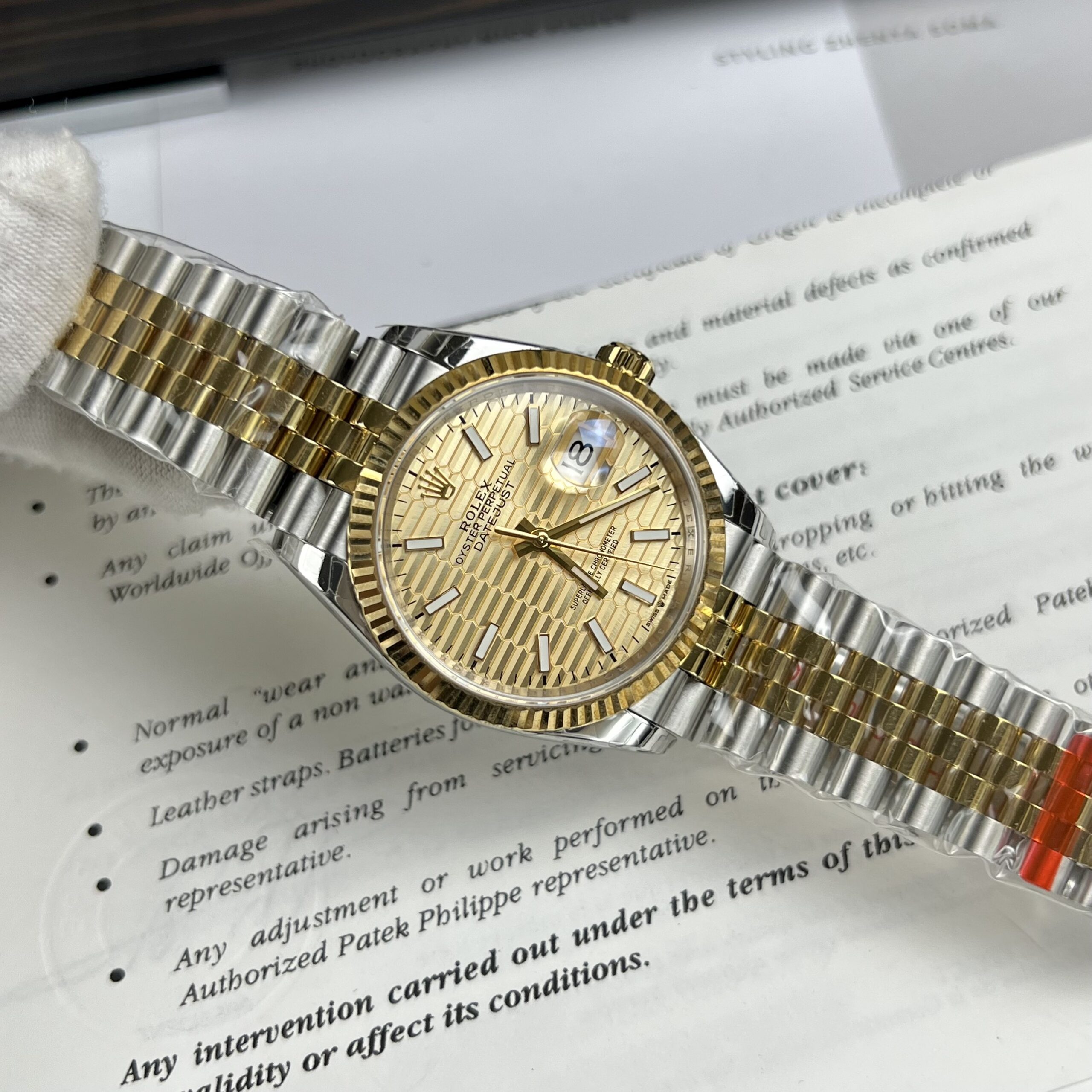 Rolex Datejust SS/YG Plated Gold Dial 41mm Jub EWF Replica