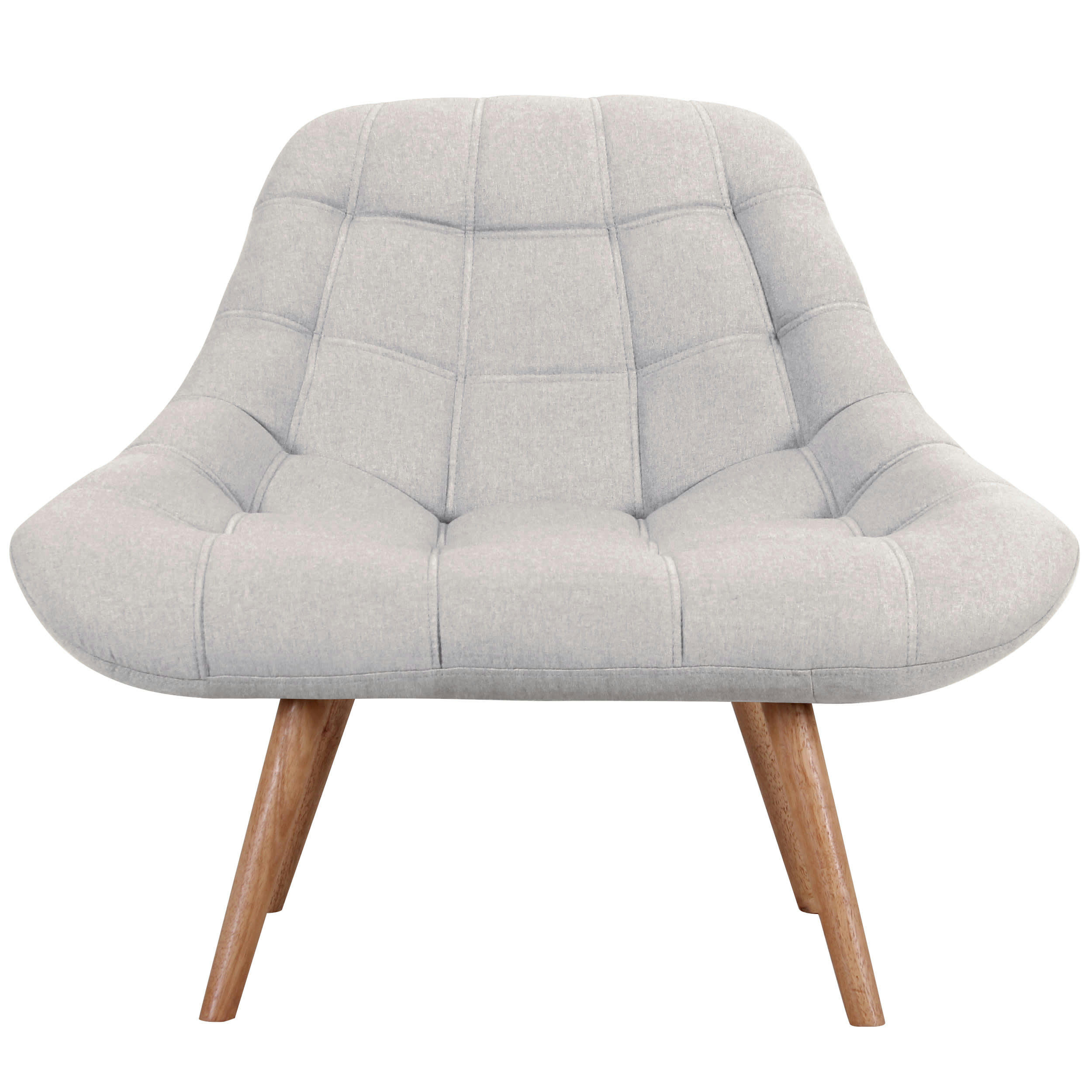 OLAF - Fauteuil en tissu gris clair