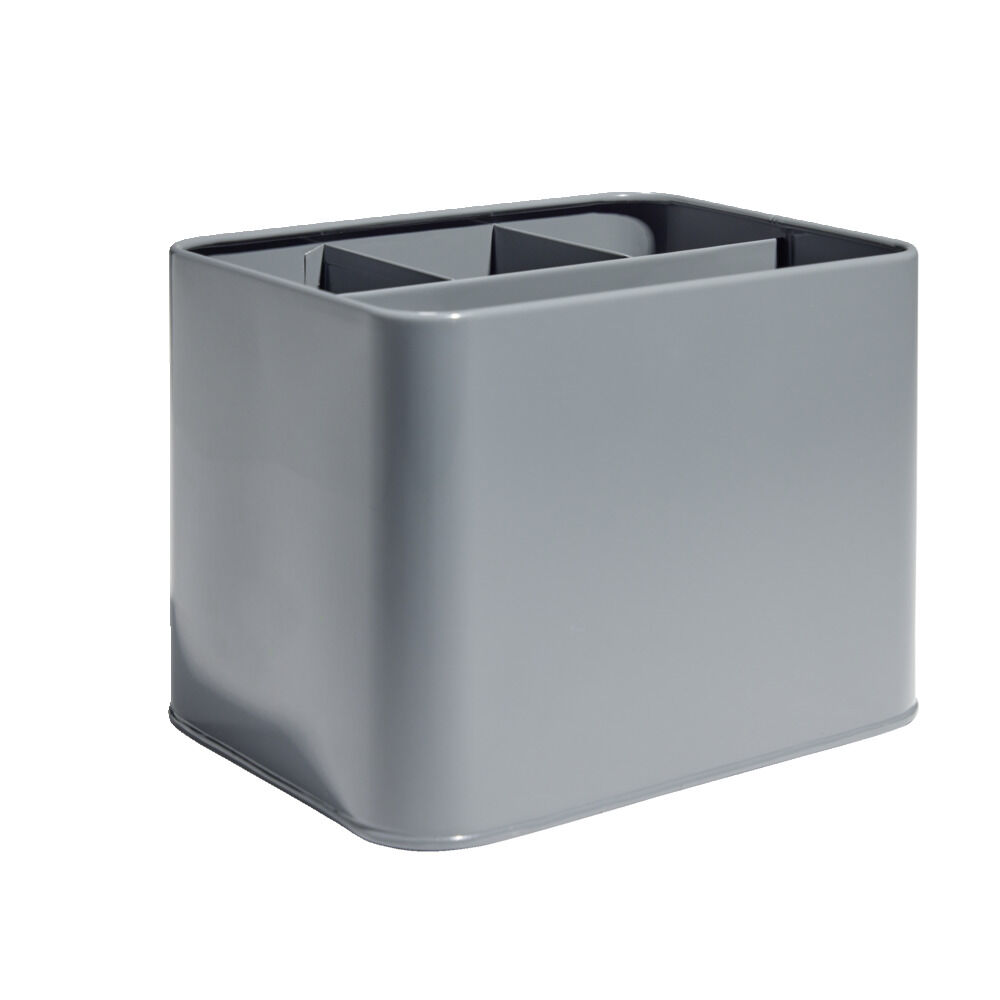 Rangement couverts fer gris 17x13xH12cm