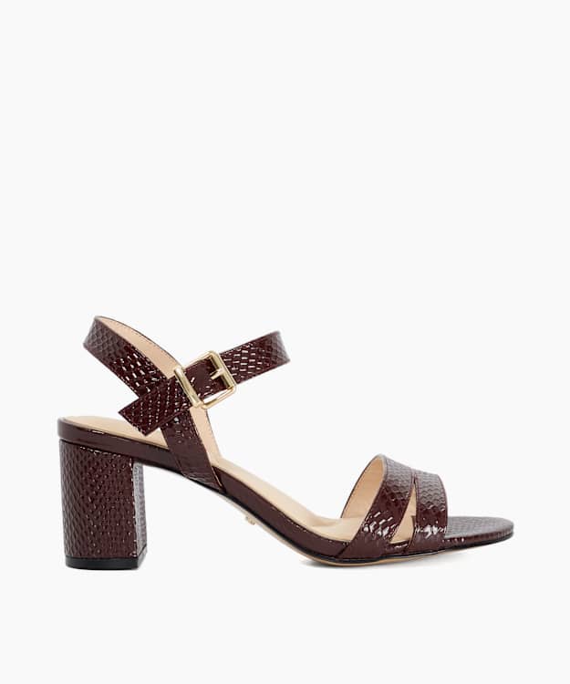 Merisa Burgundy - Block-Heeled Sandals