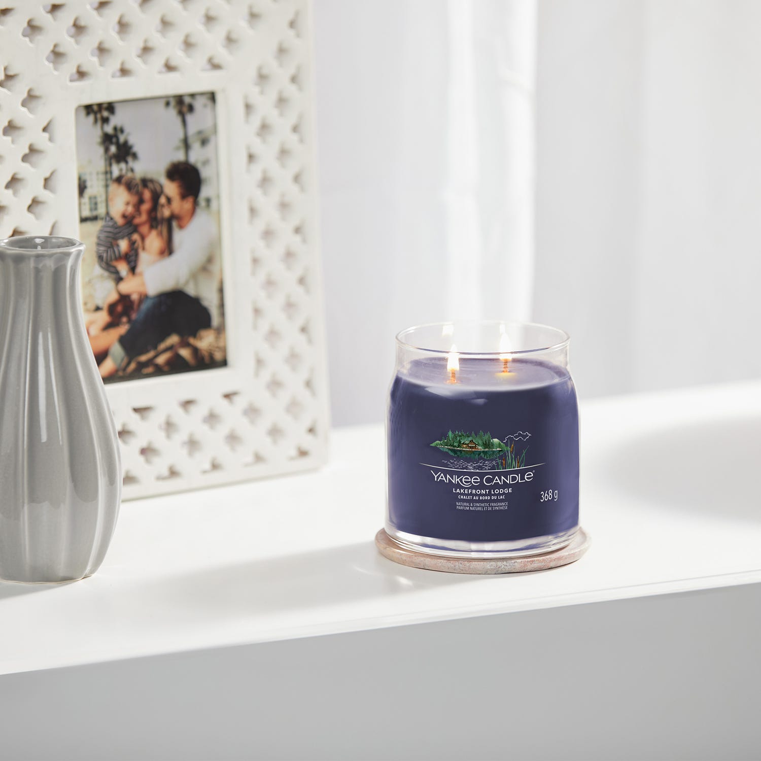 Lakefront Lodge candela in giara media Yankee Candle