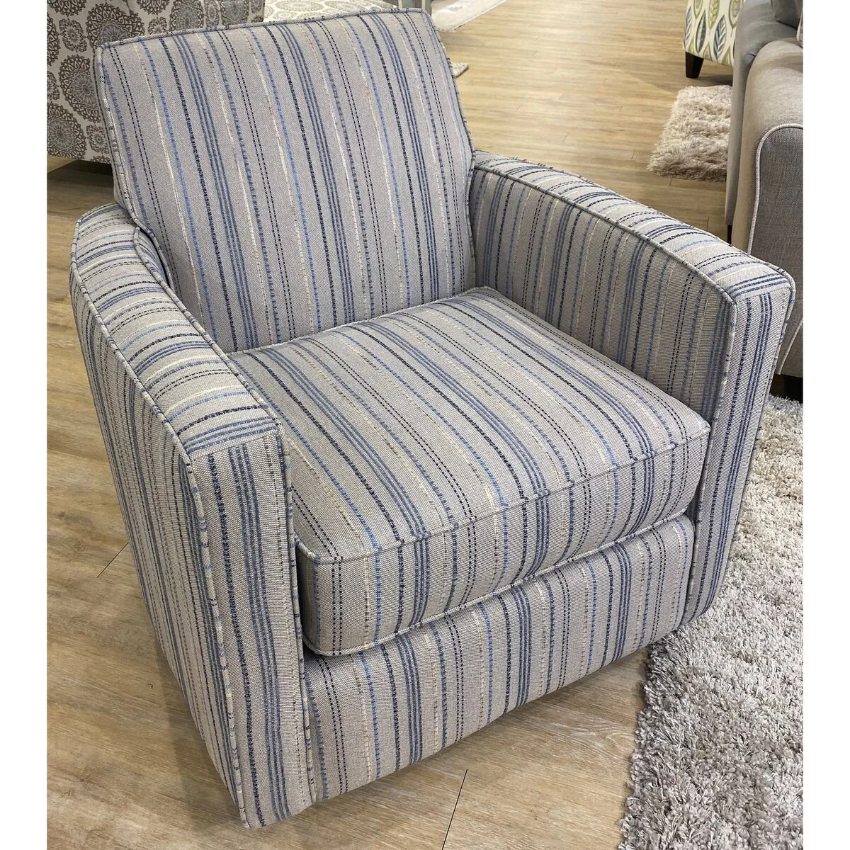 Oakcreek Denim Swivel Glider Chair