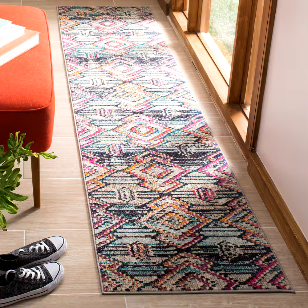 Safavieh Madison 455 Rug Black/Orange