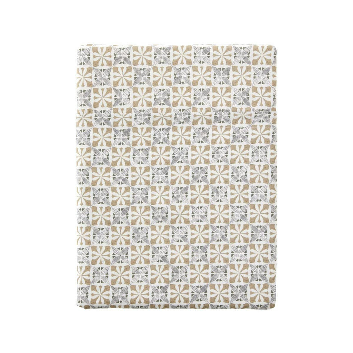 GALADRIEL - Drap plat en percale de coton beige 240x300