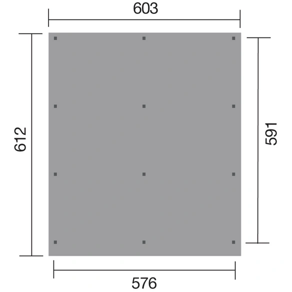 Doppelcarport »618«, Gr. 2, Flachdach, Holz, kesseldruckimprägniert