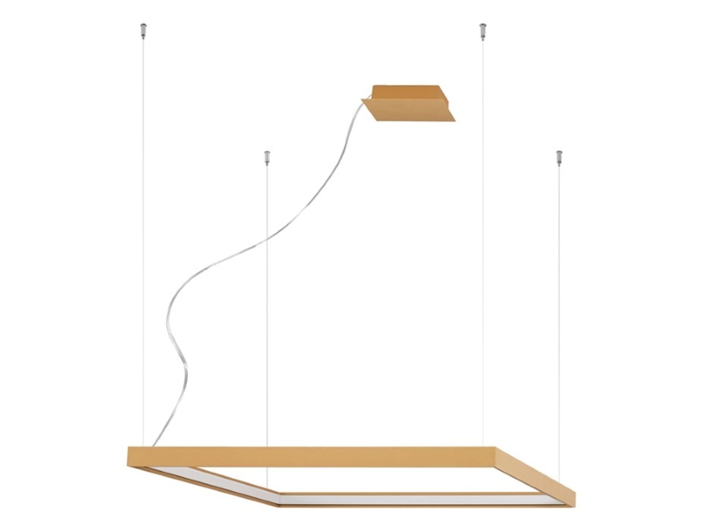 Lampa wisząca Nelya LED aluminiowa złota