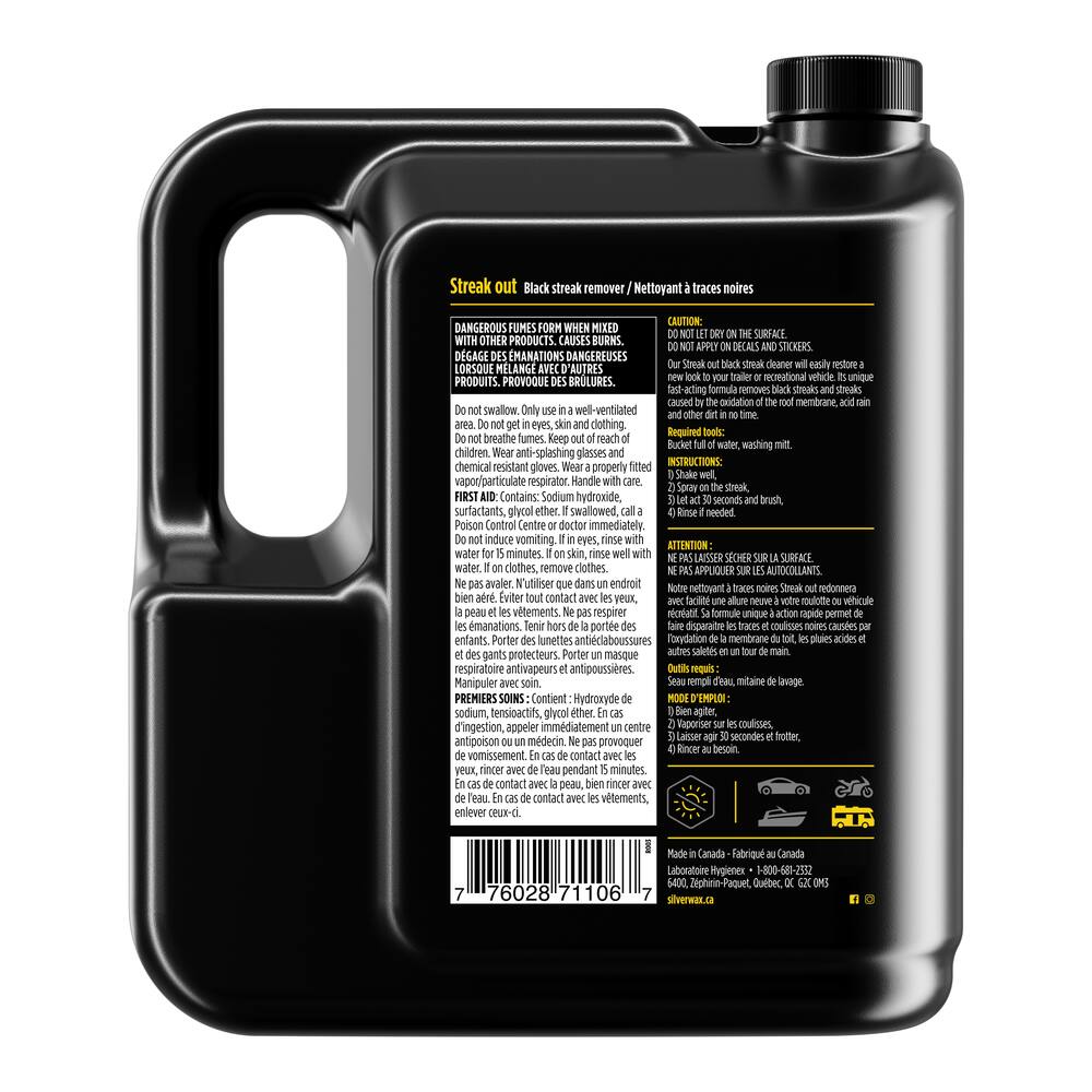 Silverwax Streak Out Black Streak Remover Fluid, 4-L