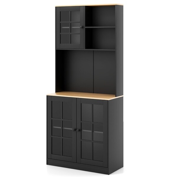 Costway 72'' Freestanding Pantry Cabinet Kitchen Buffet Sideboard - See Details