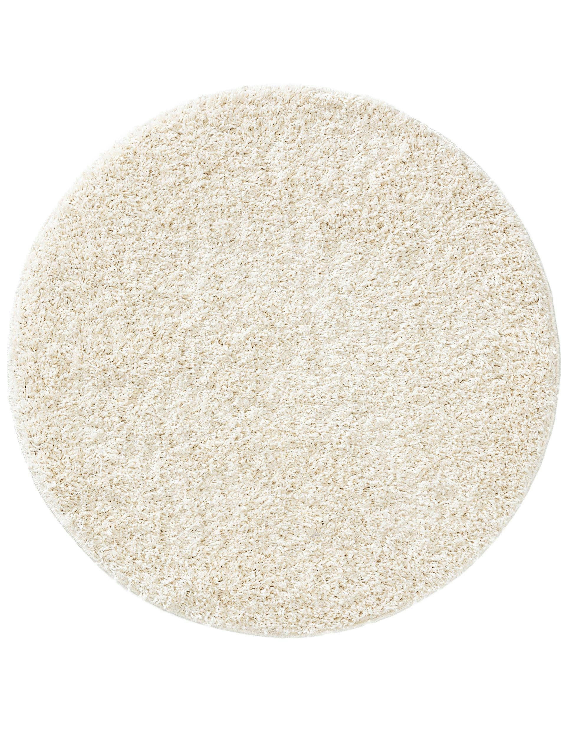 SOHO - Tapis à poils longs crème D 120 rond