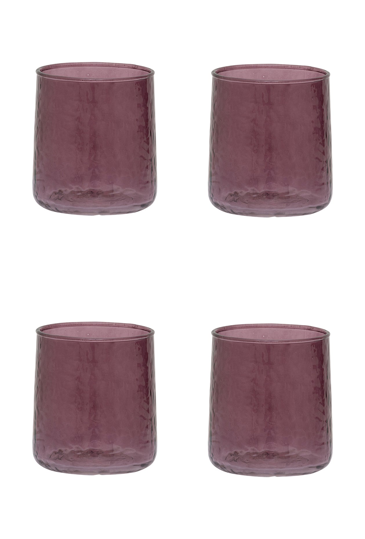 Urban Nature Culture Hammered Tumbler Glas - Fudge - 4 st.