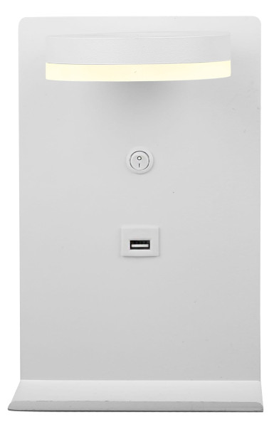 Lampa kinkiet COMPACT 4w led biały   ładowarka usb