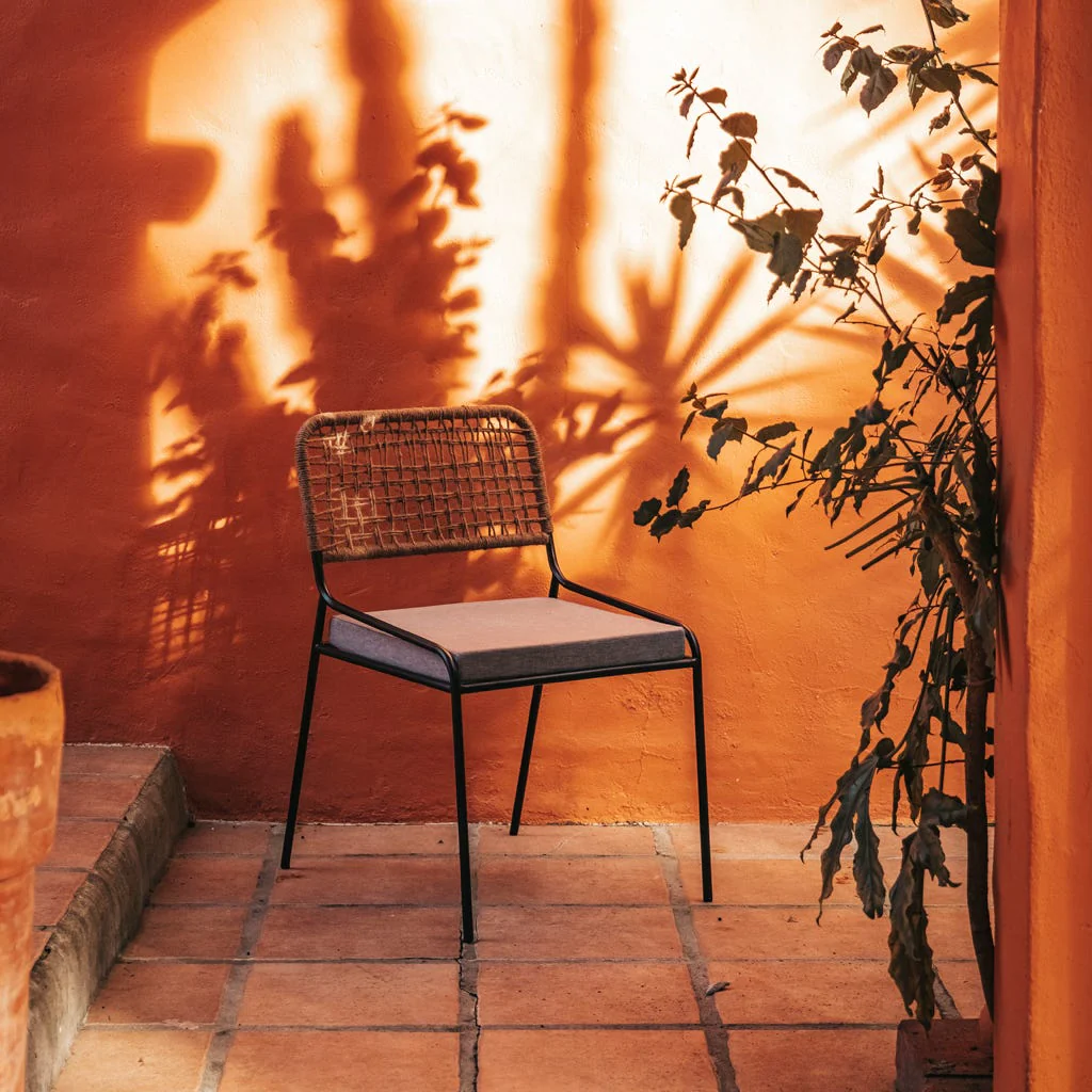 Cadeira juta cinza 50x60x80cm TULUM