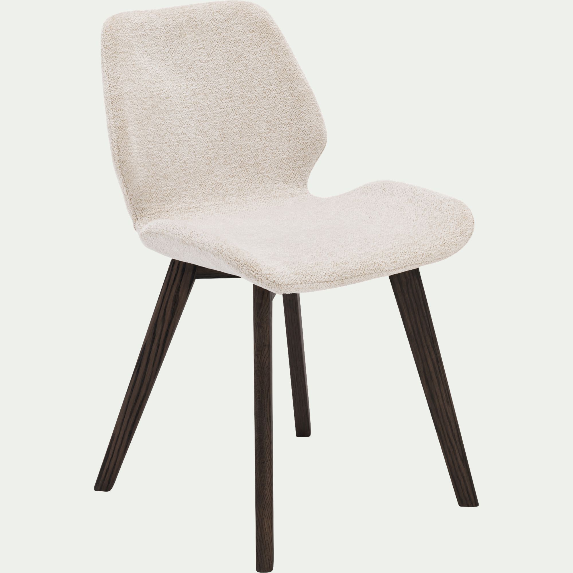 AFONSO - Chaise en tissu sans accoudoirs - beige