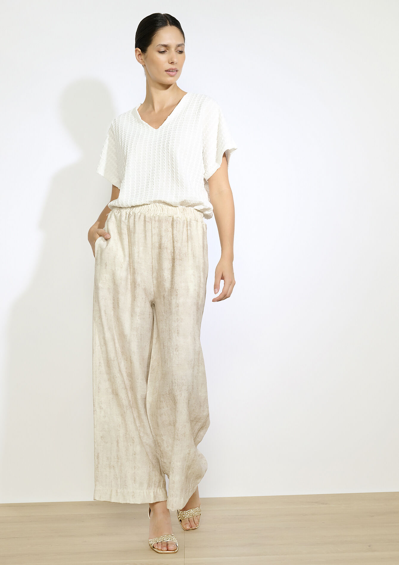 Luchtige wijde broek