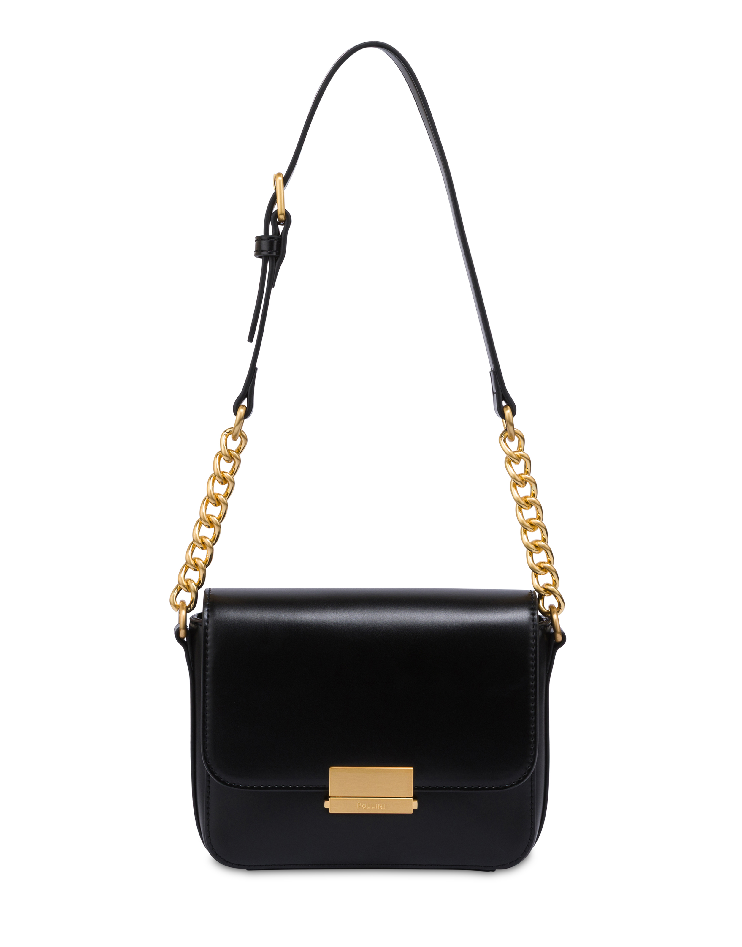 Borsa A Spalla Aurora In Plain Pu Nero