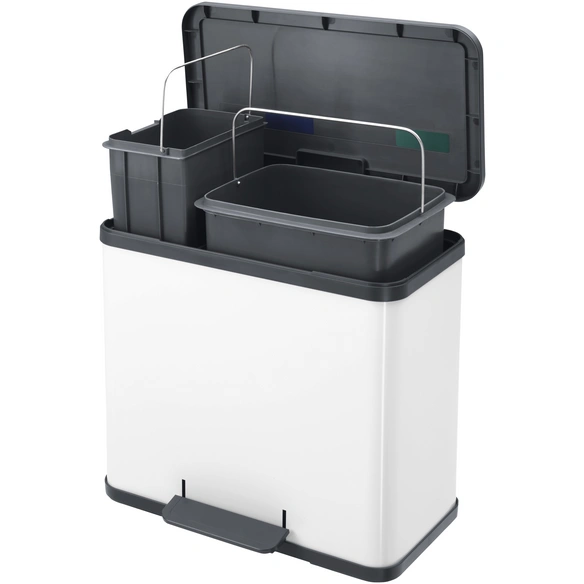 Abfalleimer »Öko duo plus L«, silberfarben, mit Softclose, 26 l