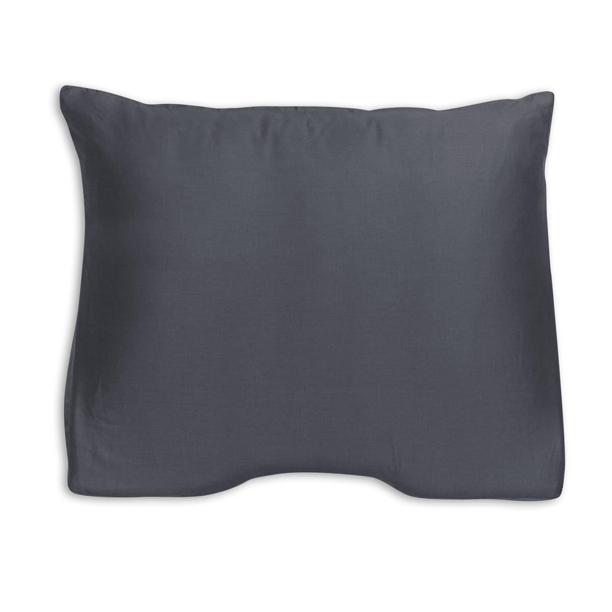 Silvana Support - Katoensatijn Kussensloop Schoudercontour voor kussen Rood - 60 x 60/70 cm - Antraciet