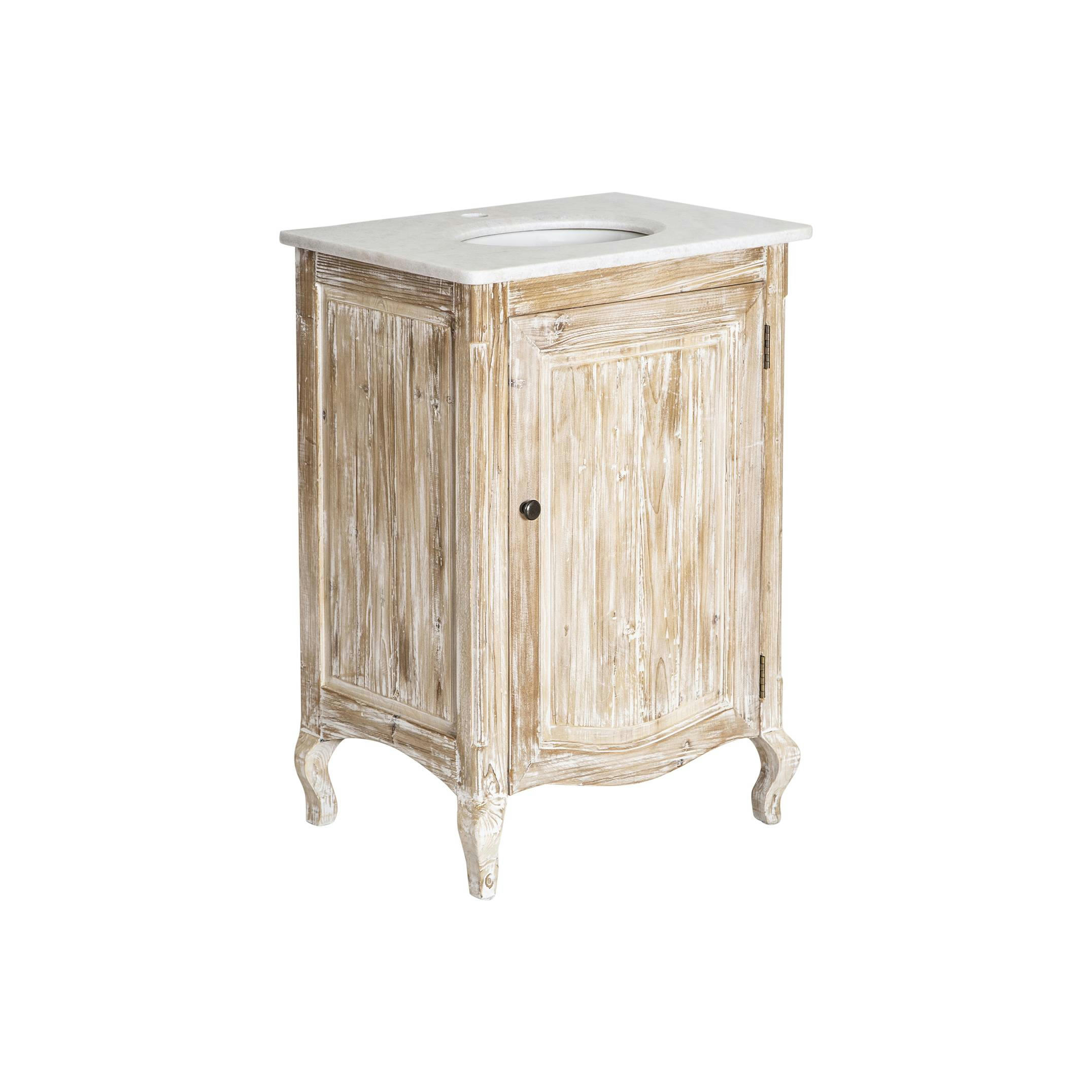 GEMMA - Meuble sous vasque en bois marron 60 cm