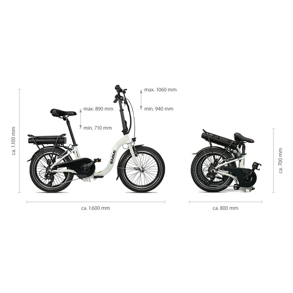 E-Bike Klapprad »Emmi«, Mod. 25, weiß