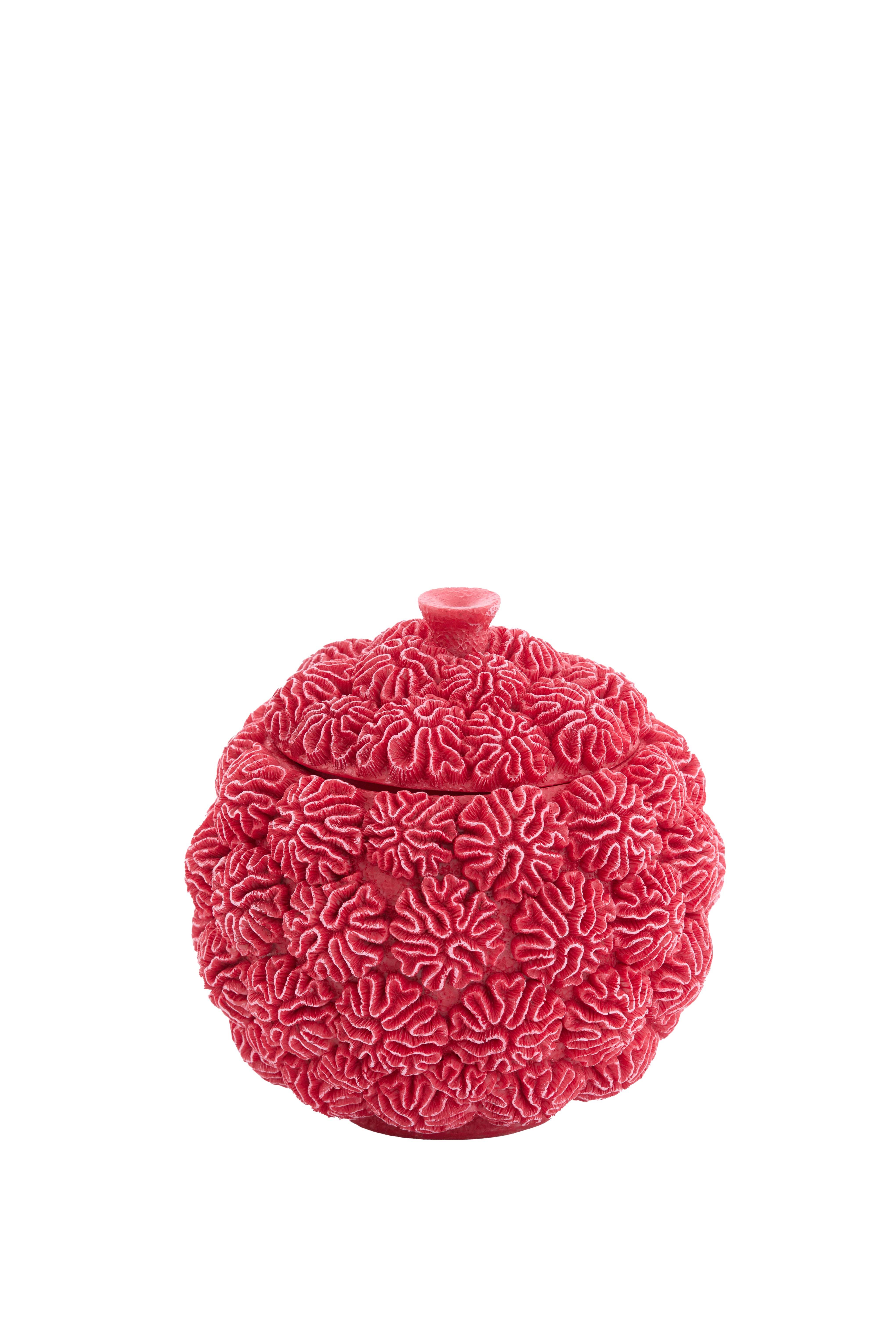 Light & Living deco box deksel CORAL - Ø17x16cm - rood