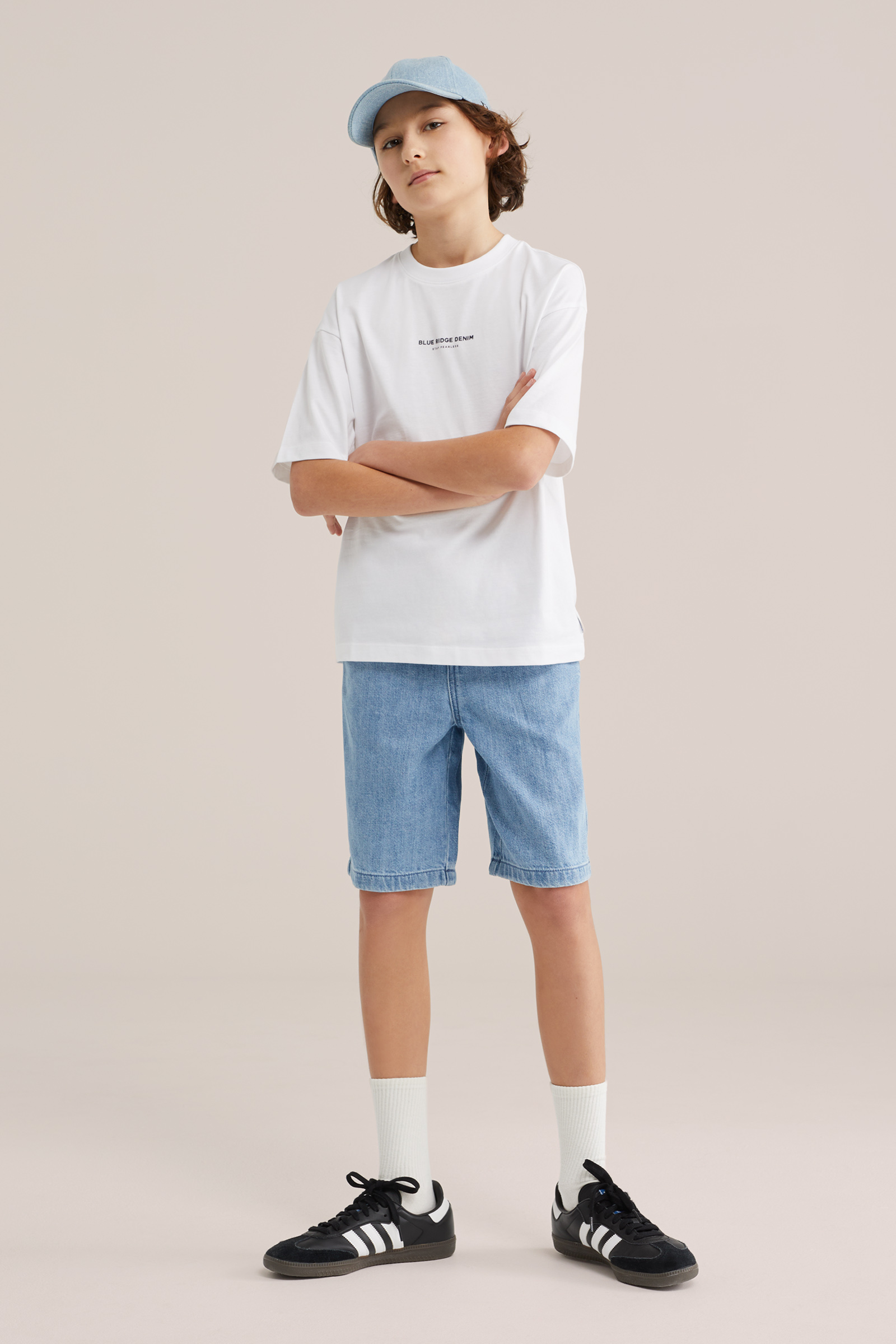 Jongens loose fit denim short