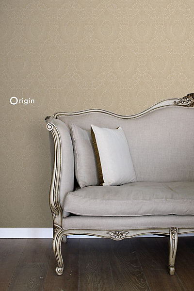 Origin Wallcoverings papier peint ornement beige champagne 53 cm x 10.05 m