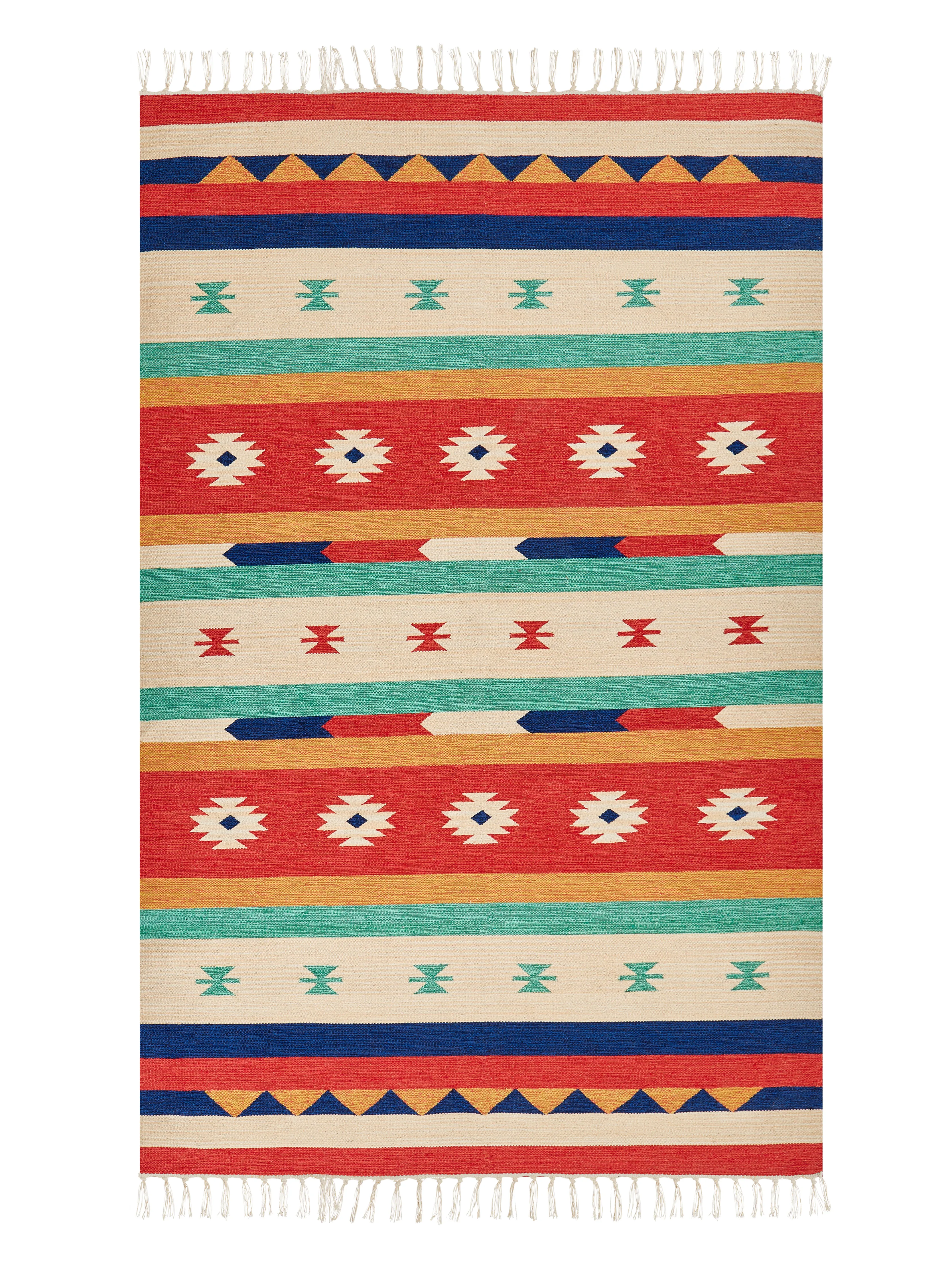 Rug MARGARA Multicolour 140 x 200 cm Cotton Kilim