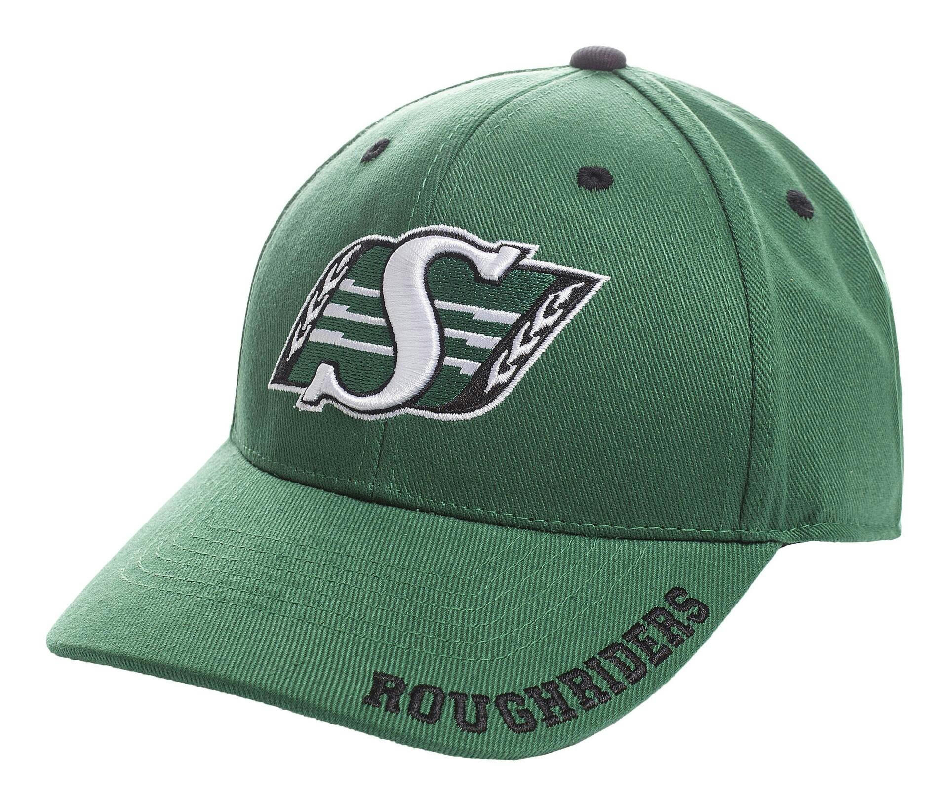 CFL Saskatchewan Roughriders Men's Basic Brushed Cotton Adjustable Baseball Cap/Hat,