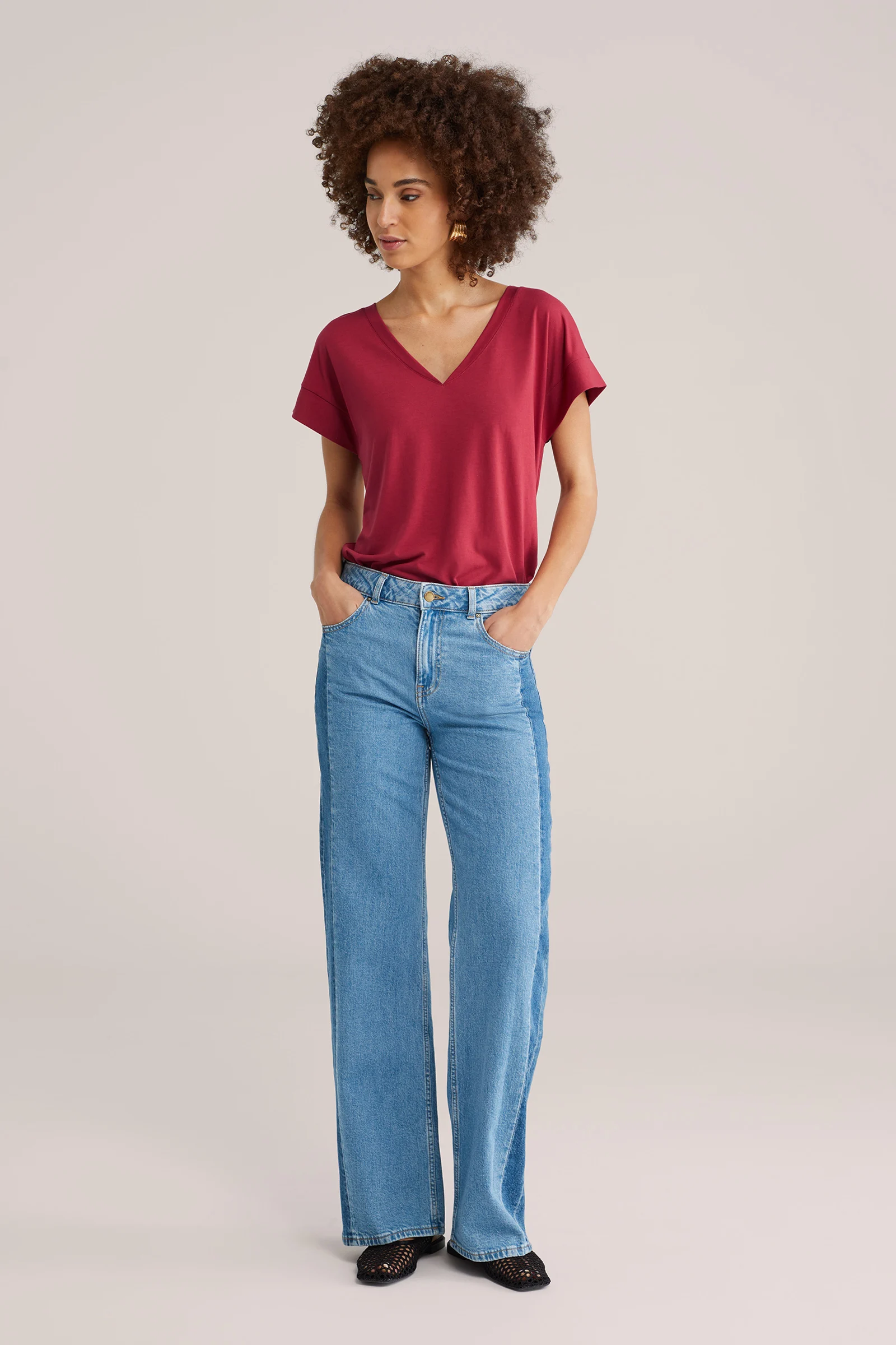 Dames T-shirt van viscosemix