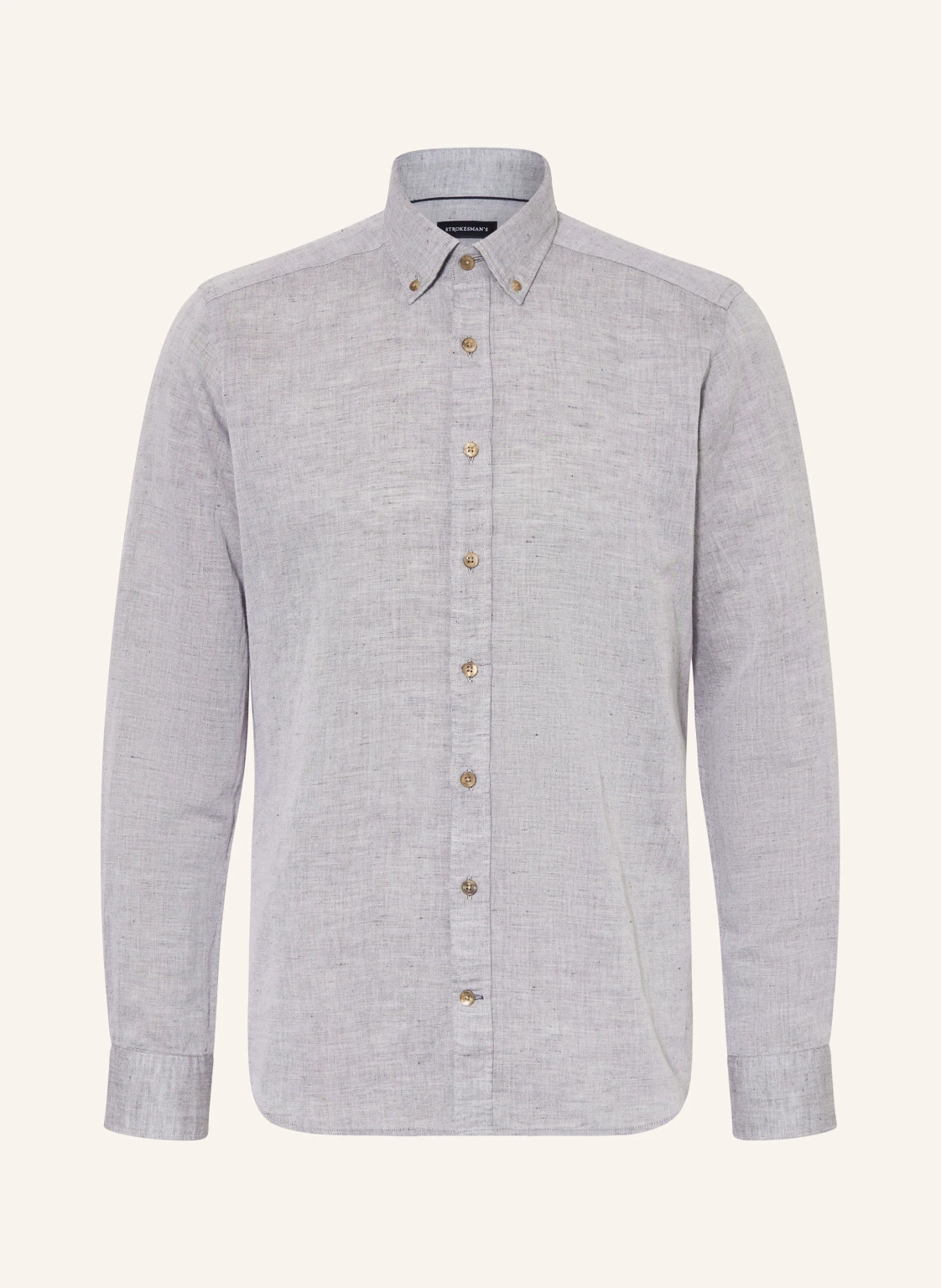 STROKESMAN'S Hemd Regular Fit mit Leinen